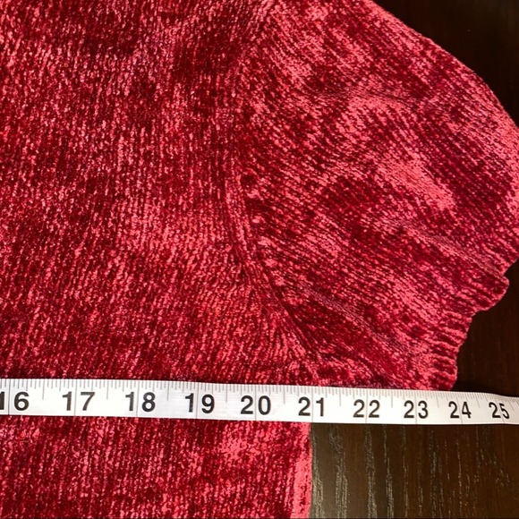 CW Vintage Sweater Short Sleeve Red XL - Picture 3 of 4